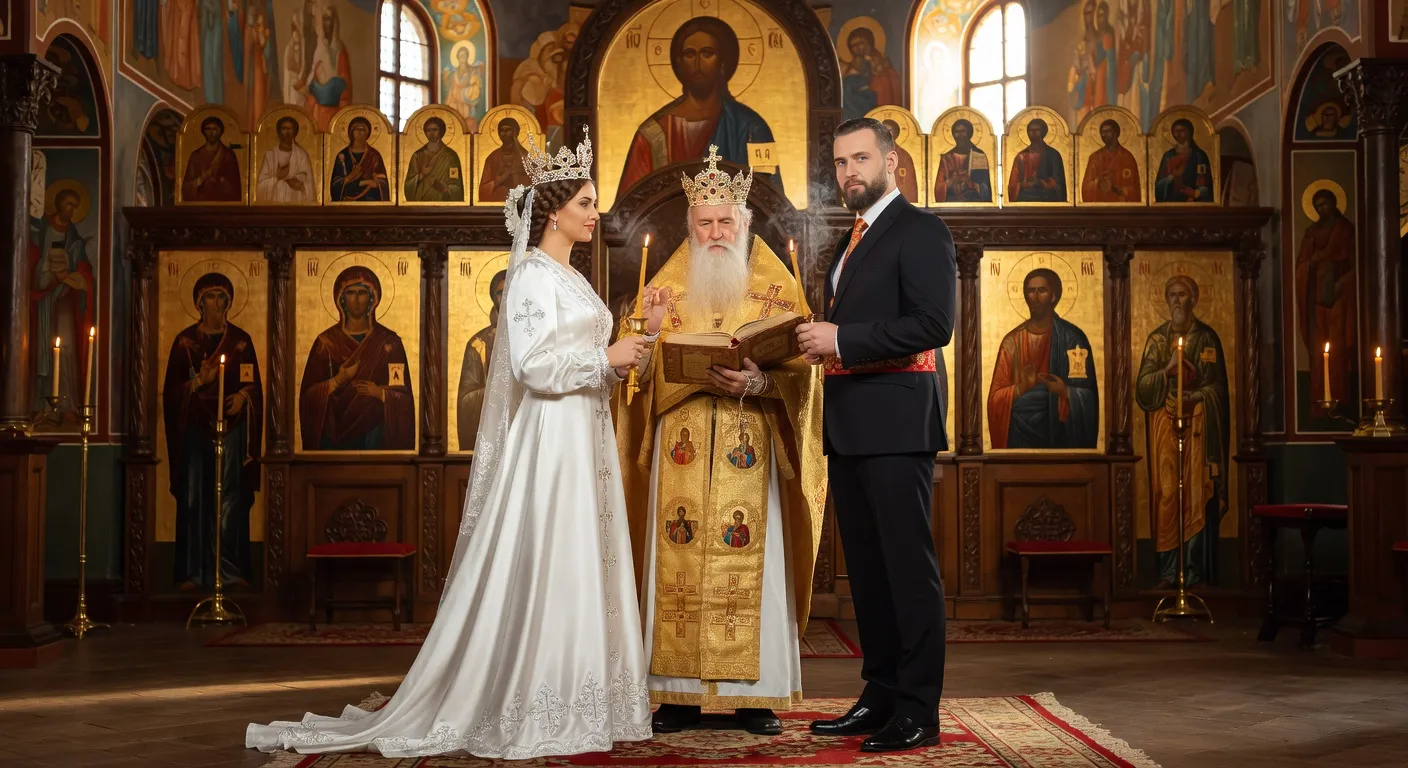 Couple signant l'acte de mariage civil au bureau d'état civil en Europe de l'Est